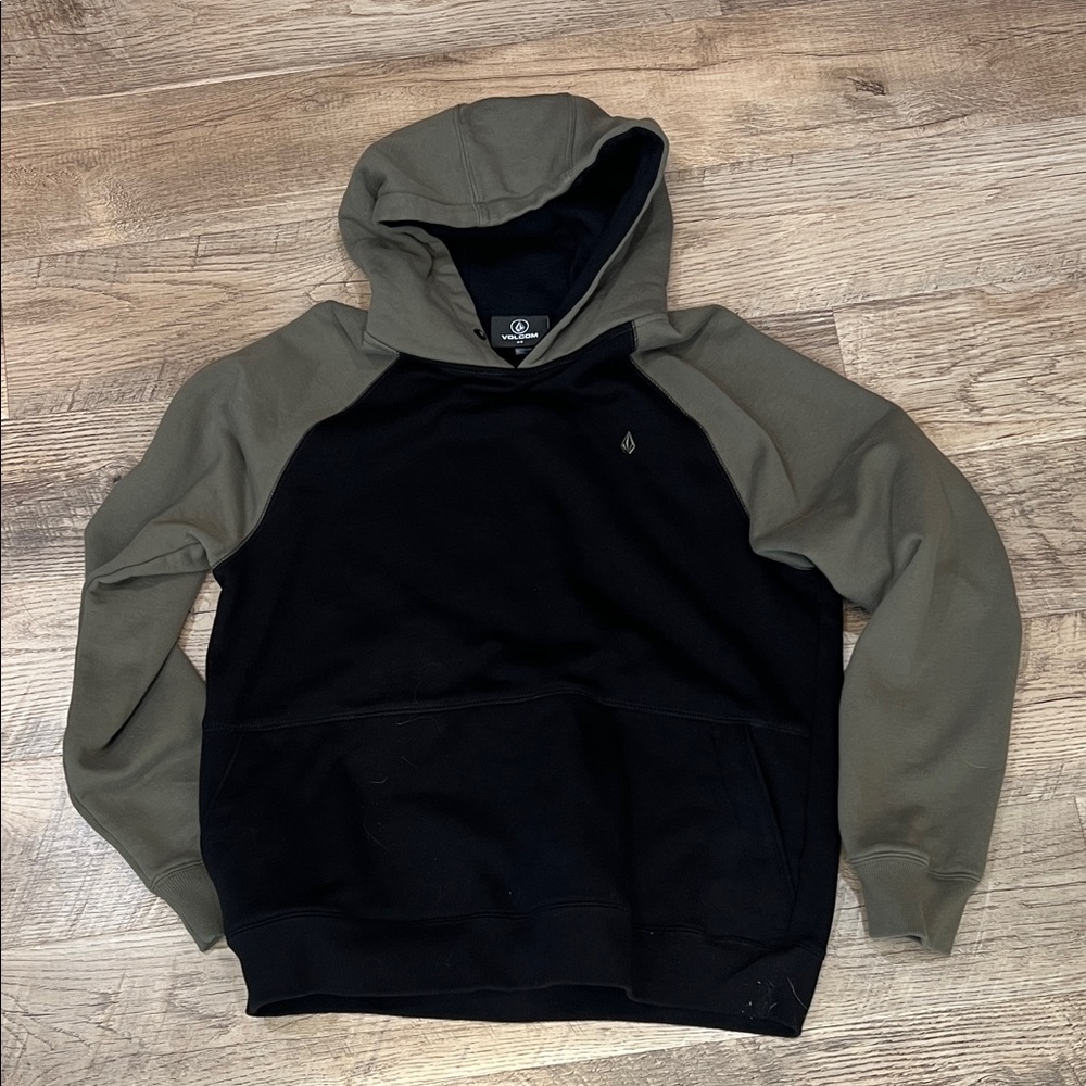Volcom Two-Tone Black and Olive Hoodie
